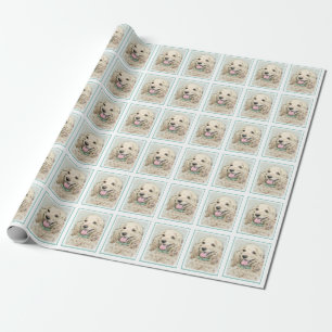 Papel De Presente Pintura de Cocker Spaniel Buff - Arte Original de