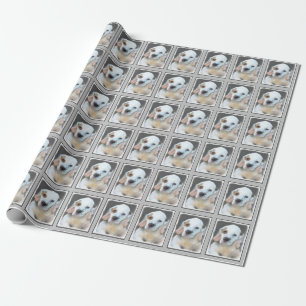 Papel De Presente Pintura de Espanhol Clumber - Arte de Cachorro Ori