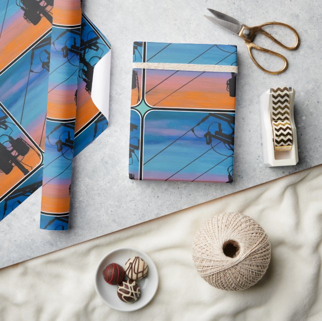 Papel De Presente Pintura de "Sunset Hum" em uma (Artesanato)