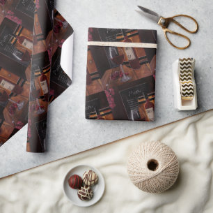 Papel De Presente Pintura de Vinho Tinto por Alfred Fox