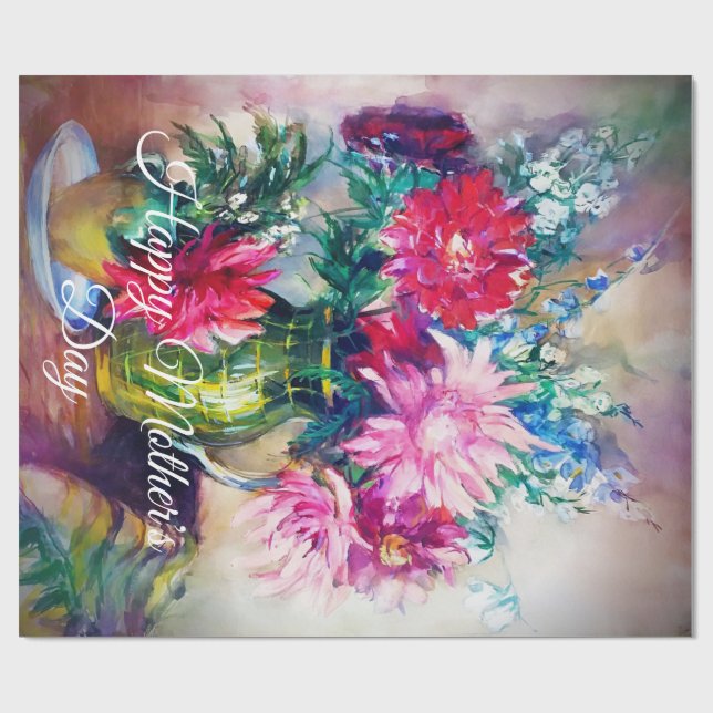 Papel De Presente Pintura floral (Aberto)