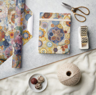 Papel De Presente Pintura Floral com Estilo de Arte Antiquada