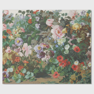 Papel De Presente Pintura floral de flores coloridas vintage bonitas