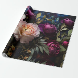 Papel De Presente Pintura floral elegante