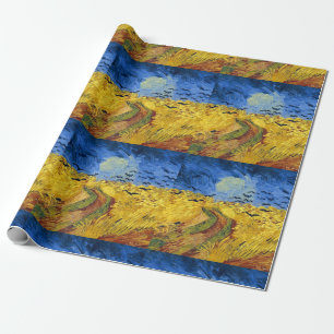 Papel De Presente Pintura impressionista Campos de Trigo de Van Gogh