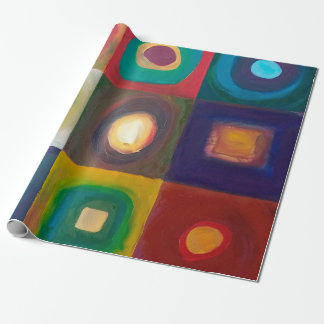 Papel De Presente Pintura moderna, moderna,abstrato,quadrada,aqua