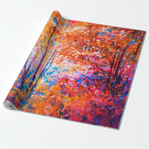 Papel De Presente Pintura original a óleo mostrando uma bela lan de