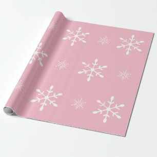 Papel De Presente Pique com Natal branco dos flocos de neve