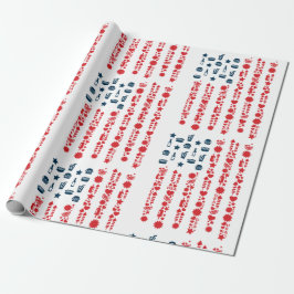 Papel De Presente piquenique 4 de julho de bandeira americana