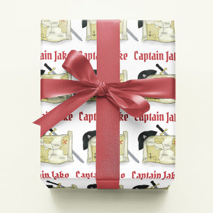 Papel De Presente Pirata de aniversário de criança para Crianças 