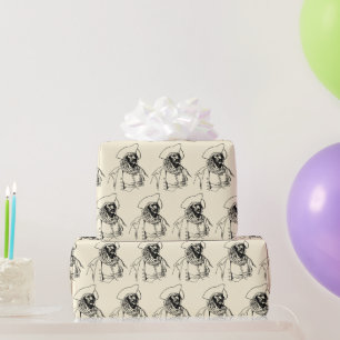 Papel De Presente Piratas Antigos, um Esboço de Bucaneiro por Howard