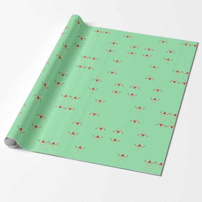 Papel De Presente piscinas em verde (Desenrolado)