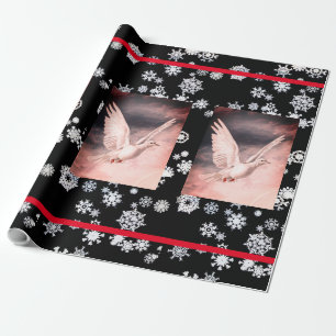 PAPEL DE PRESENTE PISCÕES DE NEVE E A PAZ DOBRA O PRESENTE DE NATAL
