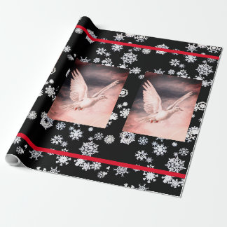 PAPEL DE PRESENTE PISCÕES DE NEVE E A PAZ DOBRA O PRESENTE DE NATAL