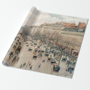 Papel De Presente Pissarro - Boulevard Montmartre, Sol da Tarde