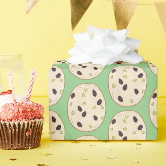 Papel De Presente Pistachio Pão Atalho Biscoito Cookie Pastaria (Festa de aniversário)