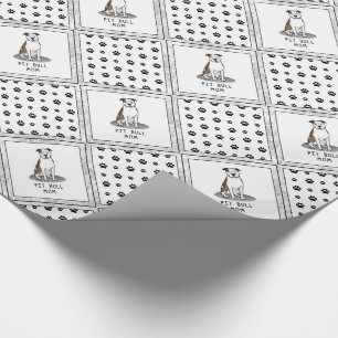 Papel De Presente Pit Bull Mãe (lt brindle white 3)