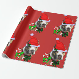 Papel De Presente Pit Bull Terrier Natal Americano