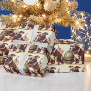 Papel De Presente Pit Bull Terrier Painting