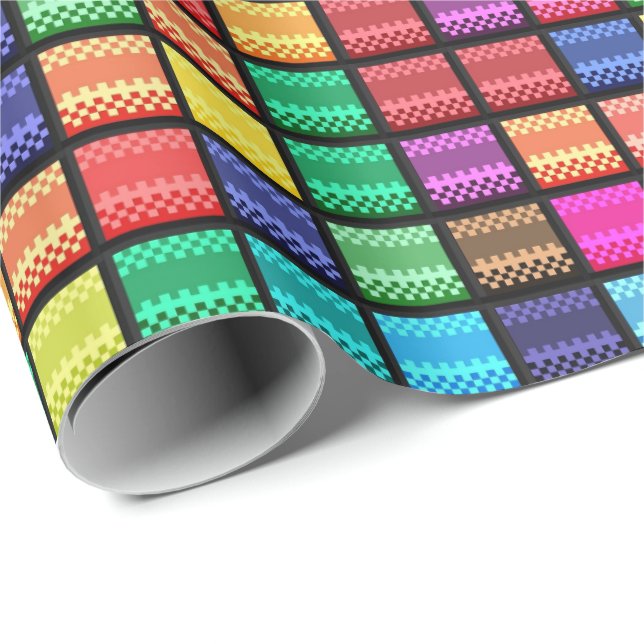 Papel De Presente Pixel art videogaming (Ponta do rolo)