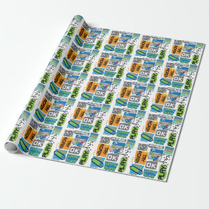 Papel De Presente pixel do jogo de tipografia: fundo divertido.