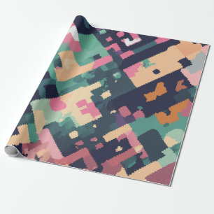 Papel De Presente Pixel geométrico