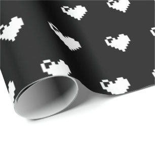 Papel De Presente Pixel Heart 8 bits