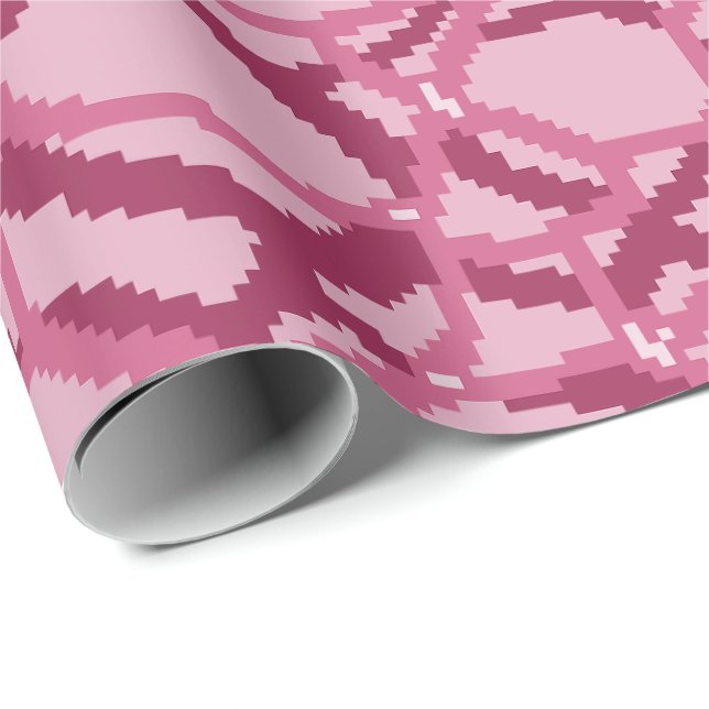 Papel De Presente Pixel Water Ripple Pattern (Ponta do rolo)