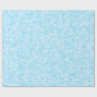 Papel De Presente Pixelação Mosaica Azul