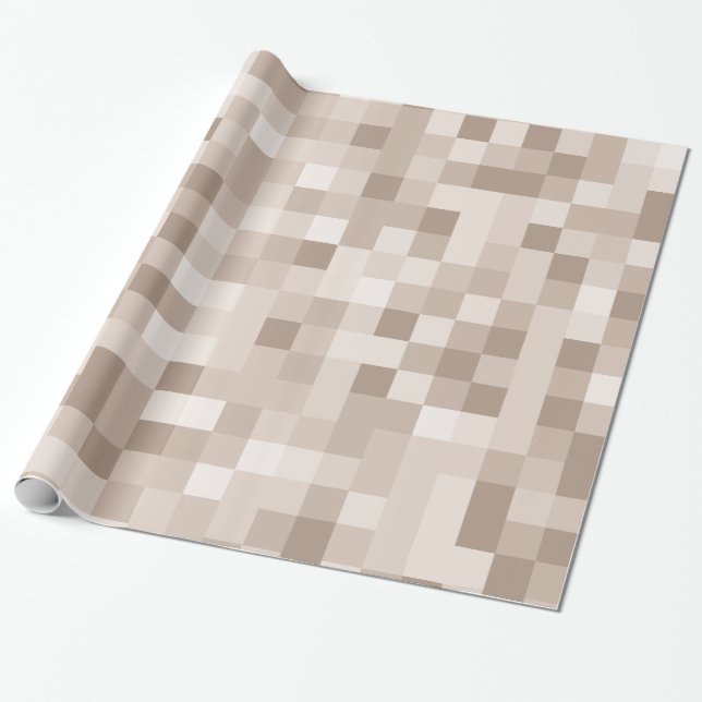 Papel De Presente pixels castanhos (Desenrolado)