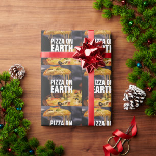 PAPEL DE PRESENTE PIZZA CHRISTMAS
