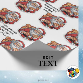 Papel De Presente Pizza engraçada WRAP de Natal editável
