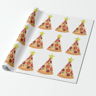 Papel De Presente pizza feia árvore de natal engraçada