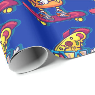 Papel De Presente Pizza Whimsical