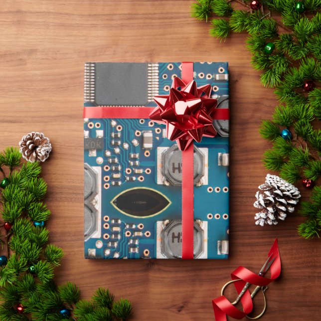 Papel De Presente Placa de circuito (Presente de Natal)