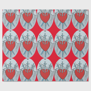 Papel De Presente Placa Tarot 3 Espadas Troço_Trova