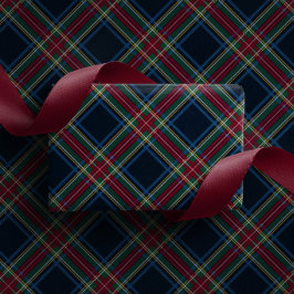 Papel De Presente Plaid de Natal clássico das festas