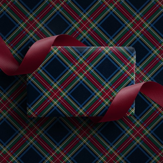 Papel De Presente Plaid de Natal clássico das festas (Criador carregado)
