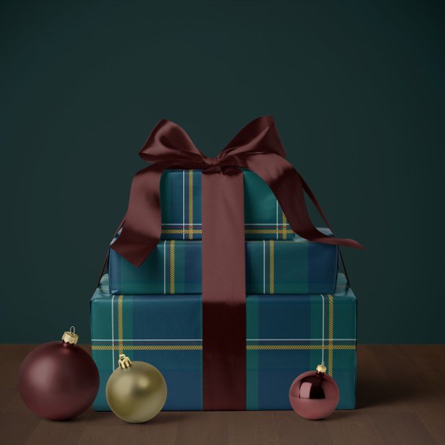 Papel De Presente Plaid de Natal clássico simples de feriado (Criador carregado)