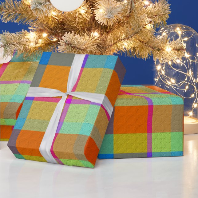 Papel De Presente Plaid Decorativo (Feriados)