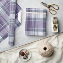 Plaid Roxo Lavanda Padrão Névoa Suave
