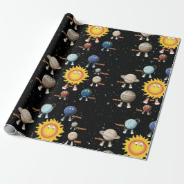 Papel De Presente Planetas e Sistema Solar