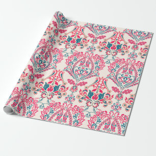 Papel De Presente Plano de fundo de damasco de Ornamentado sem solda