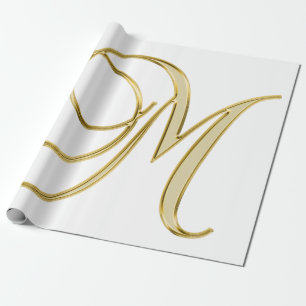 Papel De Presente Plano de fundo inicial da letra alfabética