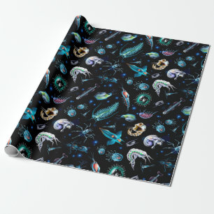 Papel De Presente Plano Marinho