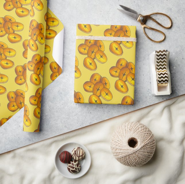 Papel De Presente Planos Fried Cozinhar Bananas Comida porto-riquenh (Artesanato)