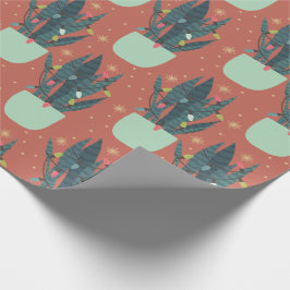 Papel De Presente Planta de Cobra de Natal