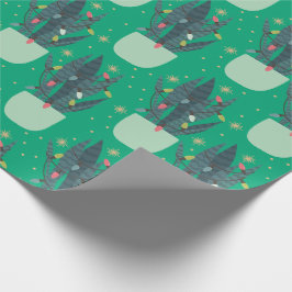 Papel De Presente Planta de Cobra de Natal