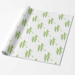 Papel De Presente Plantas botânicas de erva-mint, jardim verde