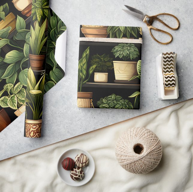 Papel De Presente Plantas Domésticas (Artesanato)